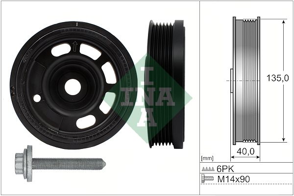 Koło pasowe wału korbowego do Seata, 544 0172 20, INA w ofercie sklepu e-autoparts.pl 